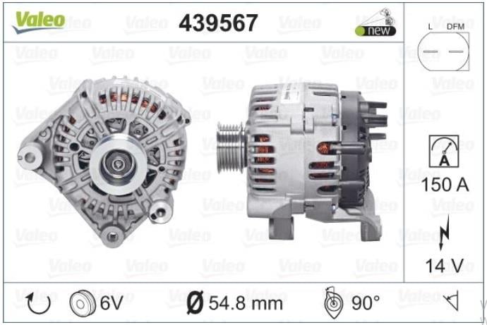 Valeo 12V Alternatör Dinamo 150 A (L-DFM) BMW 3 Serisi E46 / X3 E83