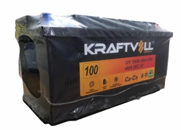 KRAFTVOLL 18010017 KRAFTVOLL 12V 100 AH AKÜ 800 A (EN) (353*175*175) (ALÇAK) NEW HOLLAND-LG TRAKTÖR 2009 >