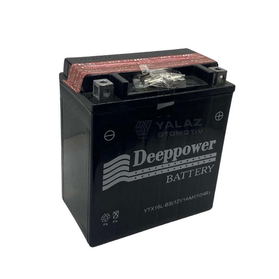 DEEPPOWER YTX16L-BS DEEPPOWER 12V 14 AH MOTOSİKLET AKÜSÜ 230 A (EN) (150*87*163)