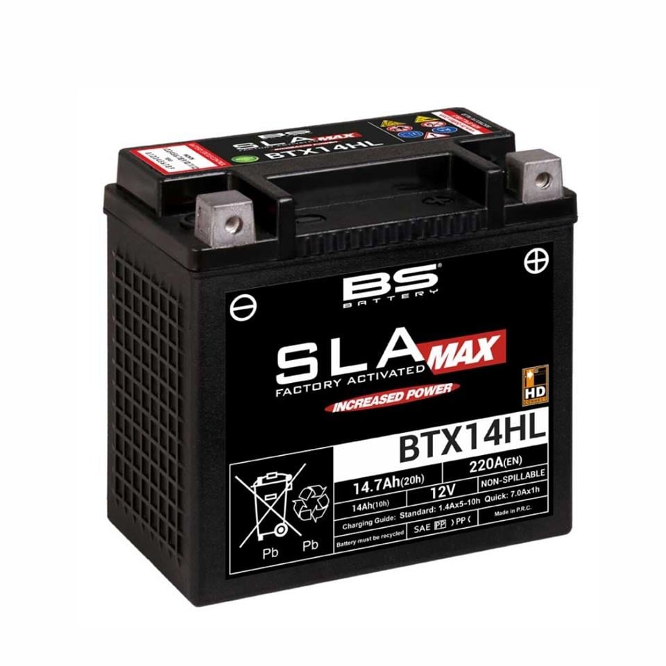 BS BATTERY 405-300882 BS BATTERY 12V 14.7 AH MOTOSİKLET AKÜSÜ 220 A (148*87*145) (BTX14HL) (SLA) (+/-)