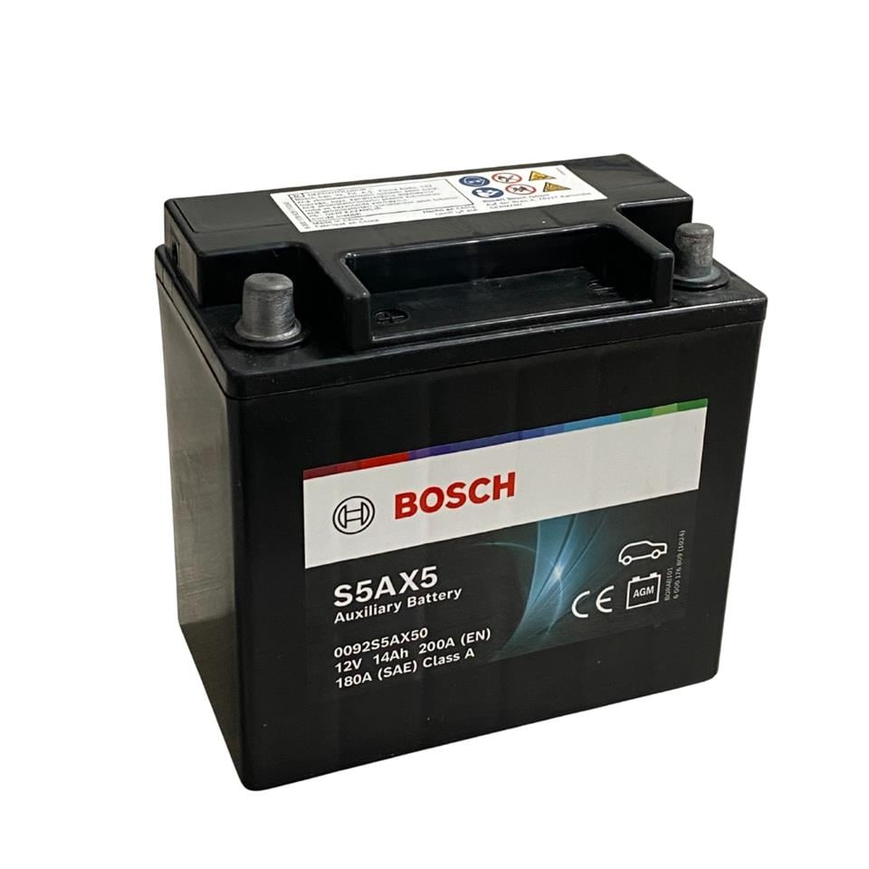 BOSCH 0092S5AX50 BOSCH 14 AH AKÜ AUXILIARY AGM 200 A (EN) (START-STOP) (150*90*145) JAGUAR- LAND ROVER BESLEME AKÜSÜ