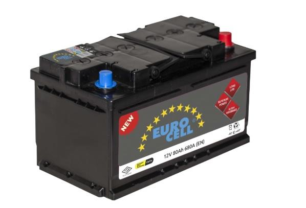 EUROCELL 8699358520074 EUROCELL 12V 80 AH AKÜ 700 A (EN) (315*175*175) (ALÇAK)
