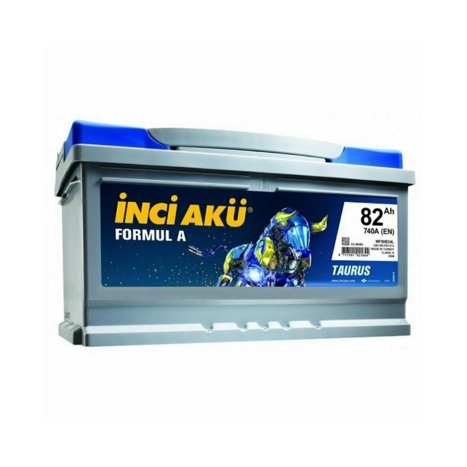 INCI 1011164 İNCİ 12V 82 AH AKÜ FORMUL A TAURUS 740 A (EN) (315*175*175) (ALÇAK)