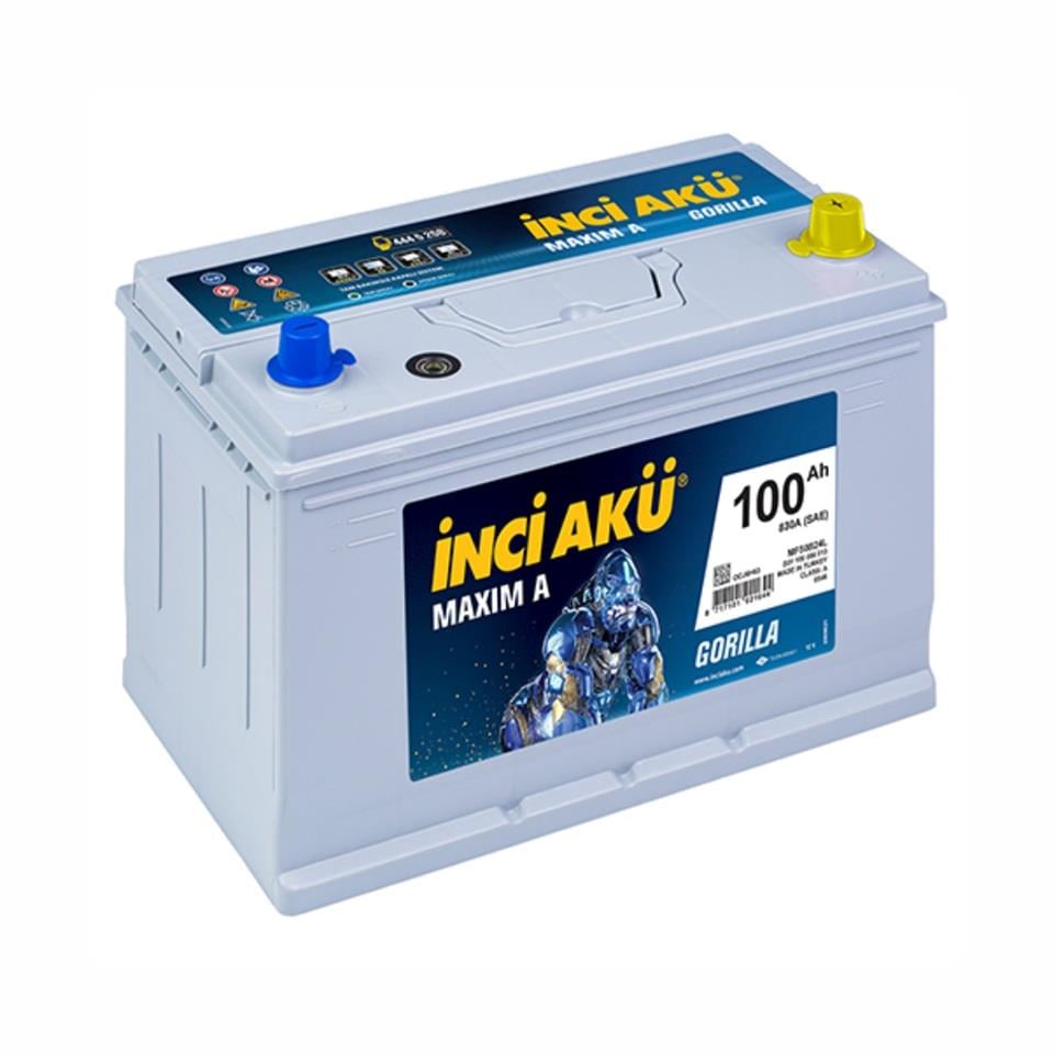 INCI 1011169 İNCİ 12V 100 AH AKÜ MAXIM A GORILLA 830 A (EN) (306*175*224)