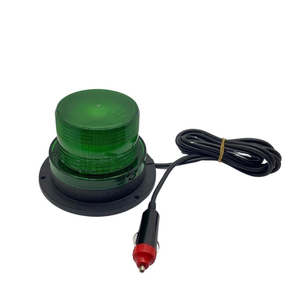 EMIR EMR-11Y 12V-24V ÇAKAR TEPE LAMBA MIKNATISLI ÇAKMAK FİŞLİ 18 LEDLİ FONKSİYONLU YEŞİL (130*90 MM)