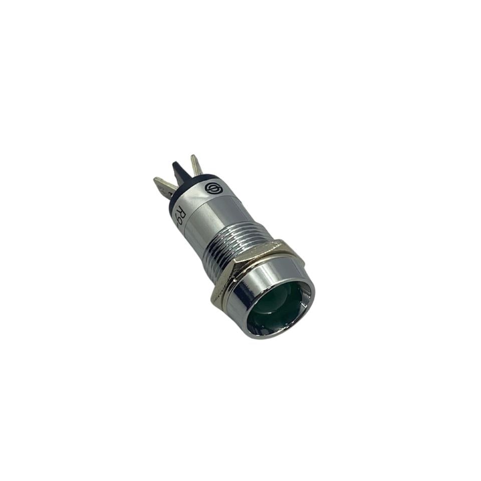 ENG PB0723 12V GÖZ LAMBASI YEŞİL LEDLİ (METAL) (14 MM)