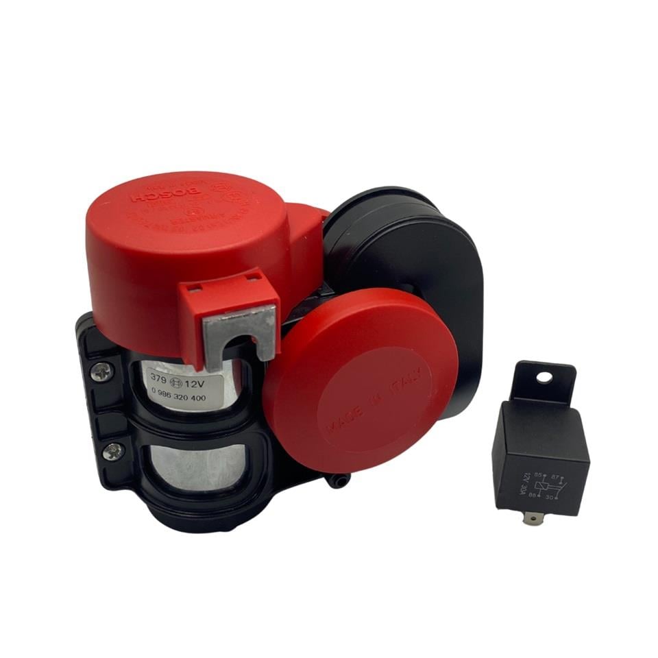 BOSCH 0986320400 BOSCH 12V KORNA PNÖMATİK F1 FERRARI (KIRMIZI-SİYAH) (RÖLELİ)