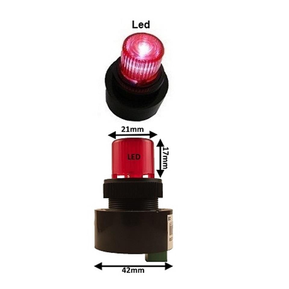 MESAN 1205 24V BUZZER KORNA (LED IŞIKLI) (DC/AC) 95 dB