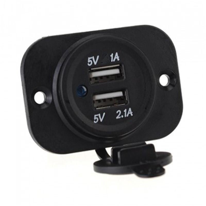 USTUN ENS400 12V-24V TELEFON ŞARJ CİHAZI (USB X 2) (1A/2.1A) (KAPAKLI MARİN)