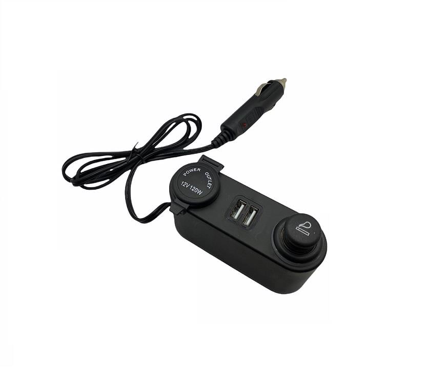 AEM 170350 12V-24V 120W ÇAKMAK FİŞİ-SOKETİ-ÇOKLAYICI (ENERJİ SOKETİ) (ÇAKMAK + USB 2 ŞARJLI 6A)