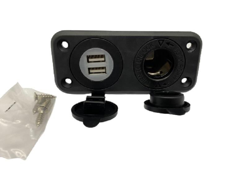 ENG PB1125 12V-24V TELEFON ŞARJ CİHAZI (ÇAKMAK GİRİŞLİ) (2 X USB GİRİŞLİ) SİYAH MARİN
