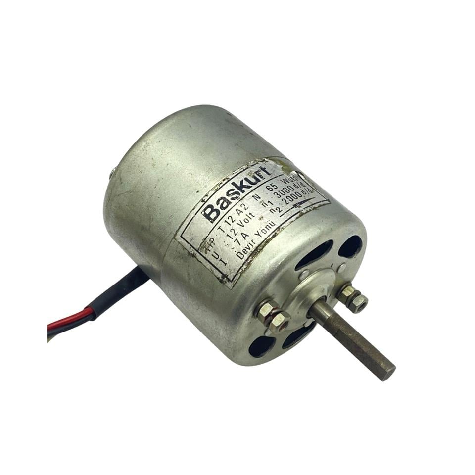 BASKURT T12A2 BAŞKURT 12V KALORİFER MOTORU ÇİFT DEVRE (SAĞ DÖNÜŞ) (65W/2000-3000 DEVİR/7A)