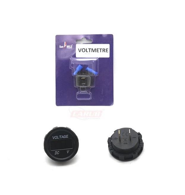 CARUB BR4630103 9V-30V DİJİTAL VOLTMETRE (FİŞLİ) (28.5 MM)