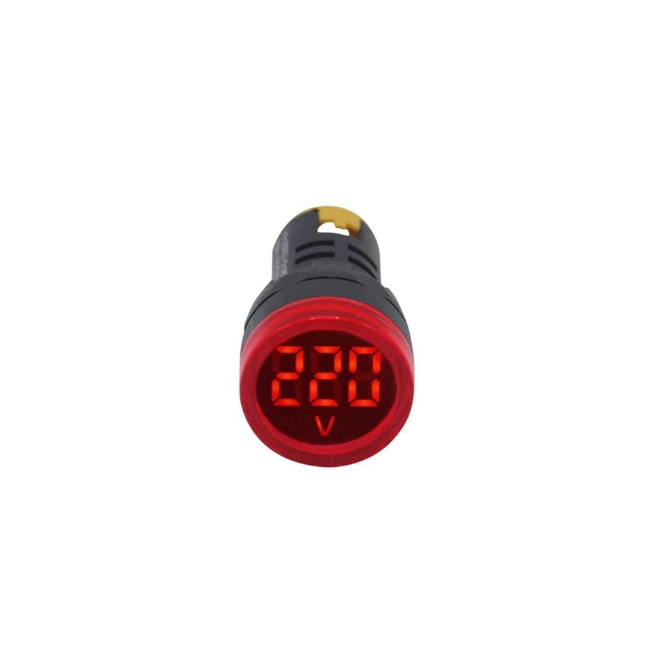 GWEST 6501 24V-550V DİJİTAL VOLTMETRE (LEDLİ) (22/29.5 MM) KIRMIZI