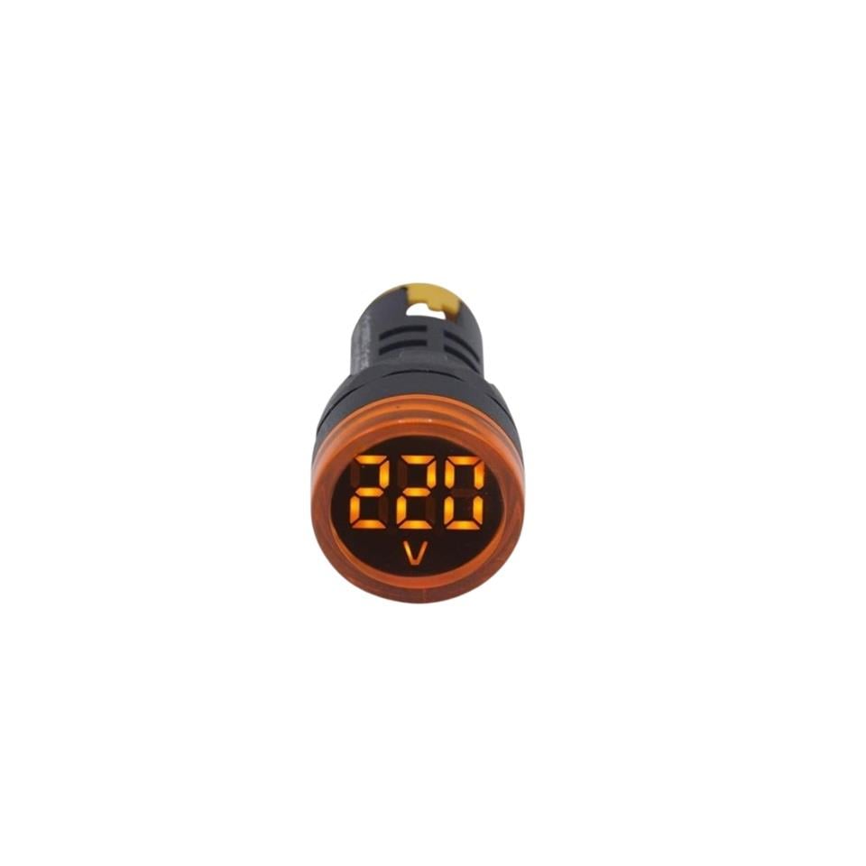 GWEST 6503 24V-550V DİJİTAL VOLTMETRE (LEDLİ) (22/29.5 MM) SARI