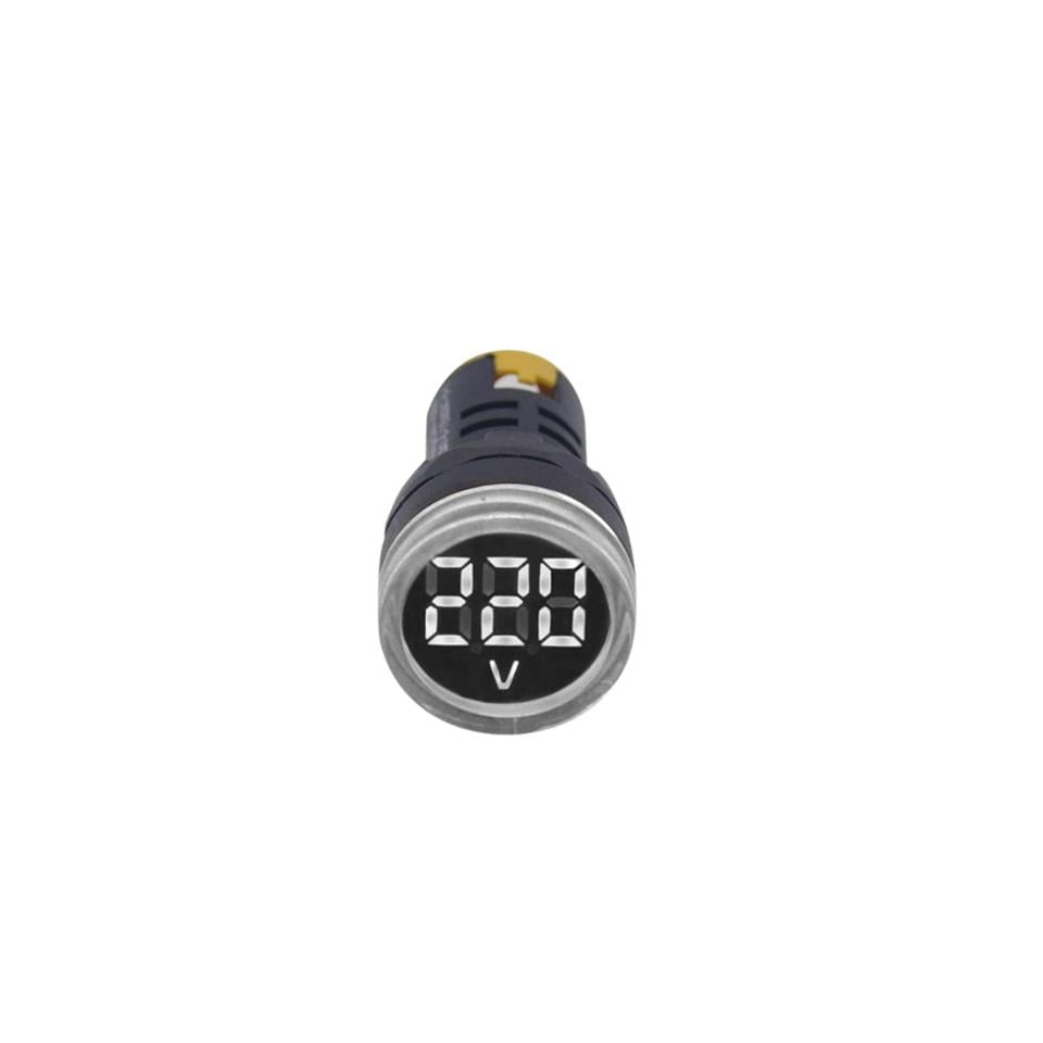 GWEST 6505 24V-550V DİJİTAL VOLTMETRE (LEDLİ) (22/29.5 MM) BEYAZ