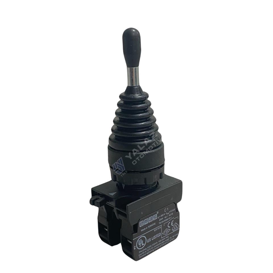 EMAS CP101DJ21 EMAS CP SERİSİ JOYSTICK BUTON PLASTİK (YAYLI) (2 POZİSYONLU) (1NO+1NO) (22 MM)