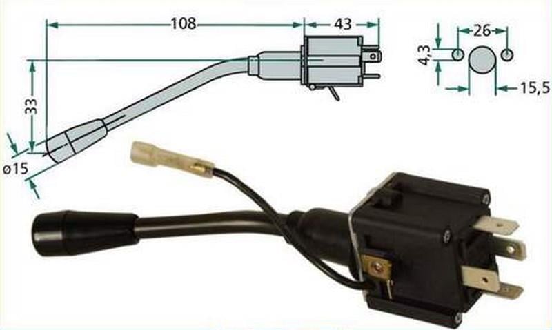 HELLA 6BA001539001 HELLA SİNYAL KOLU (YÜRÜTÜCÜ KOL) (49a-L-56d-R) (150 MM) FORKLİFT