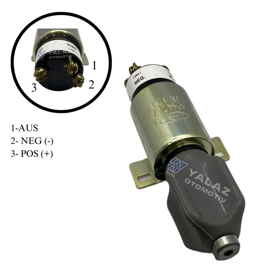 AIS 2070-3 24V STOP SELENOİDİ (GÖVDE ÇAPI:45 MM) (PLATİNLİ) KOMATSU